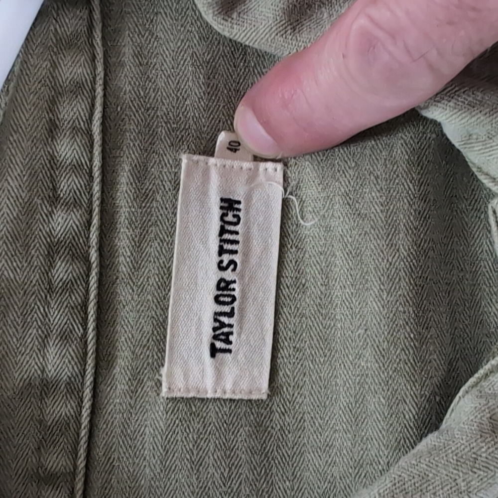 Taylor Stitch Olive Green Lightweight Shirt Jacket - Picture 2 of 10